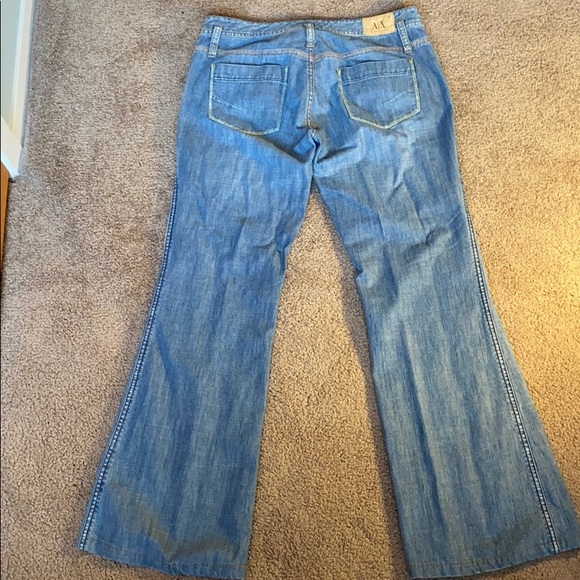 Armani Exchange light wash wide leg jeans - Picture 3 of 4